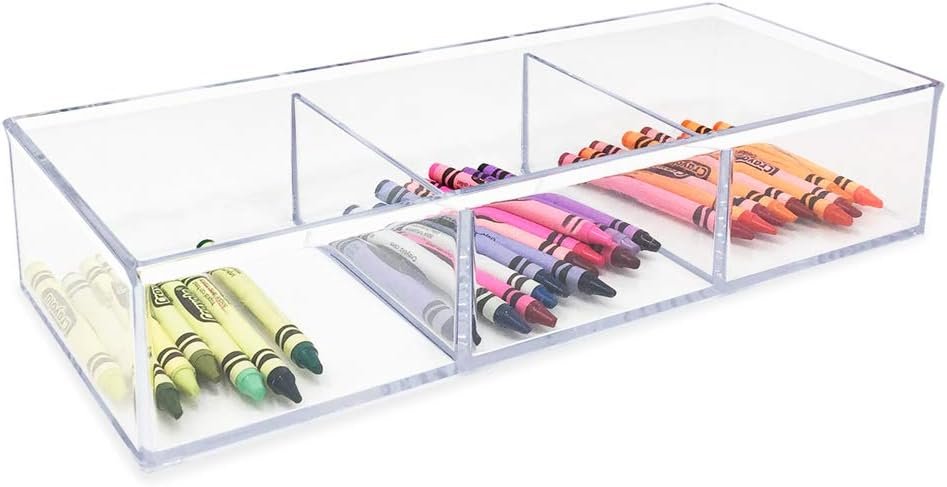 oem odm isaac jacobs large 3-compartment acrylic stackable organizer (12.9