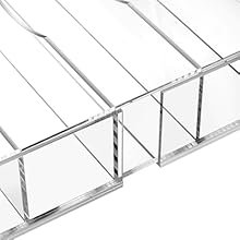 oem odm clear acrylic drawer organizer for kitchen utensils and flatware, adjustable silverware tray with 9 compartments for drawers, office, and bathroom storage factory & wholesale supplier