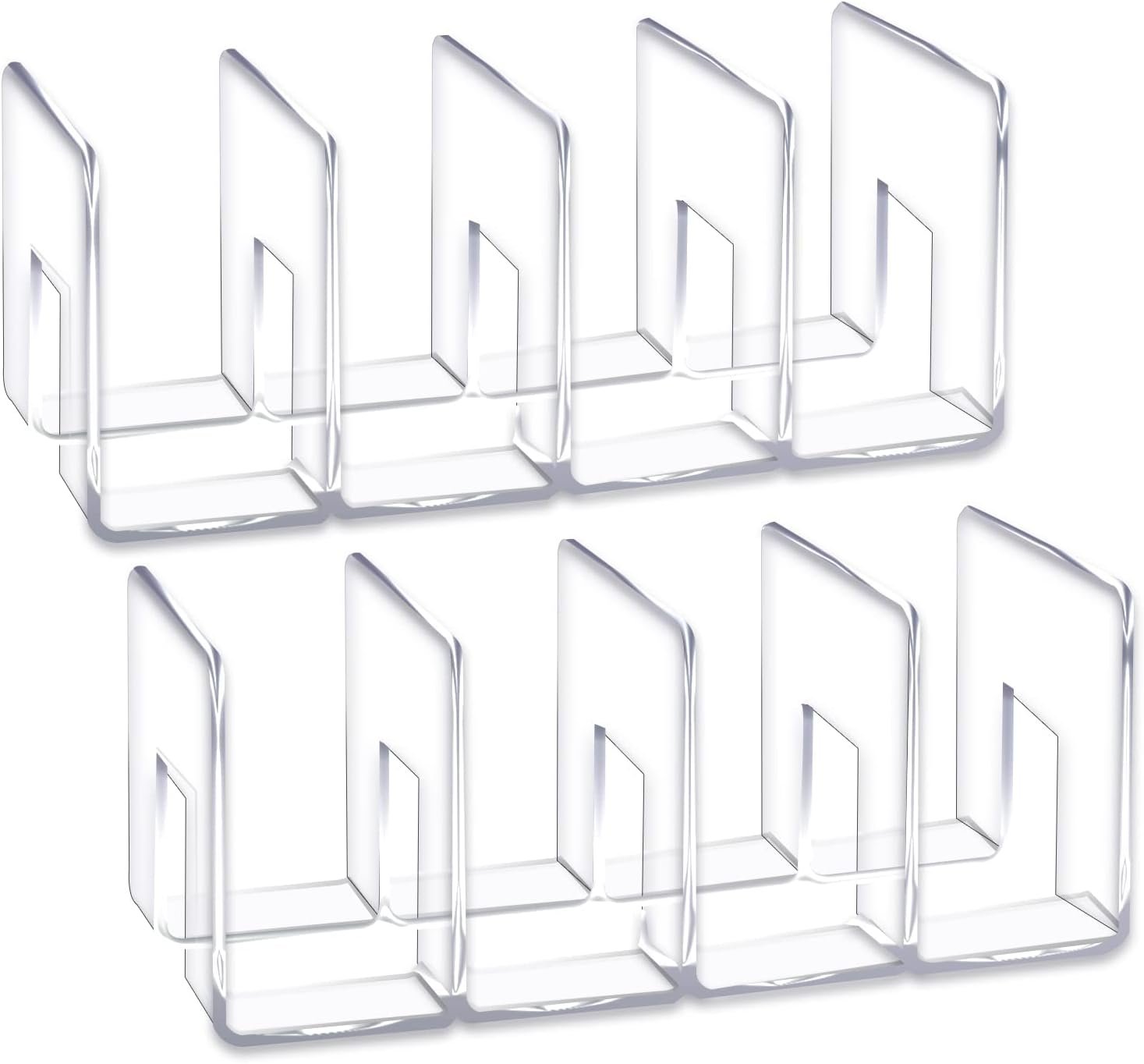 oem odm yageli clear acrylic desk file sorter purse/handbag organizer clutch divider mesh folder office supplies stand bookshelf (3 sections) (2pack-4sections) factory & wholesale supplier