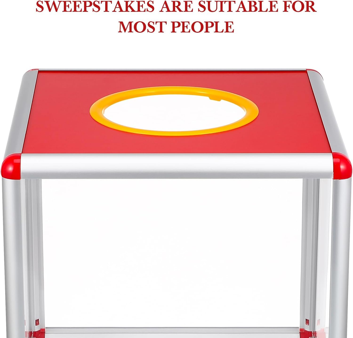 oem odm 1pc clear acrylic donation boxes raffle ballot box metal dedication box suggestion storage box red donation box for voting charity contests factory & wholesale supplier