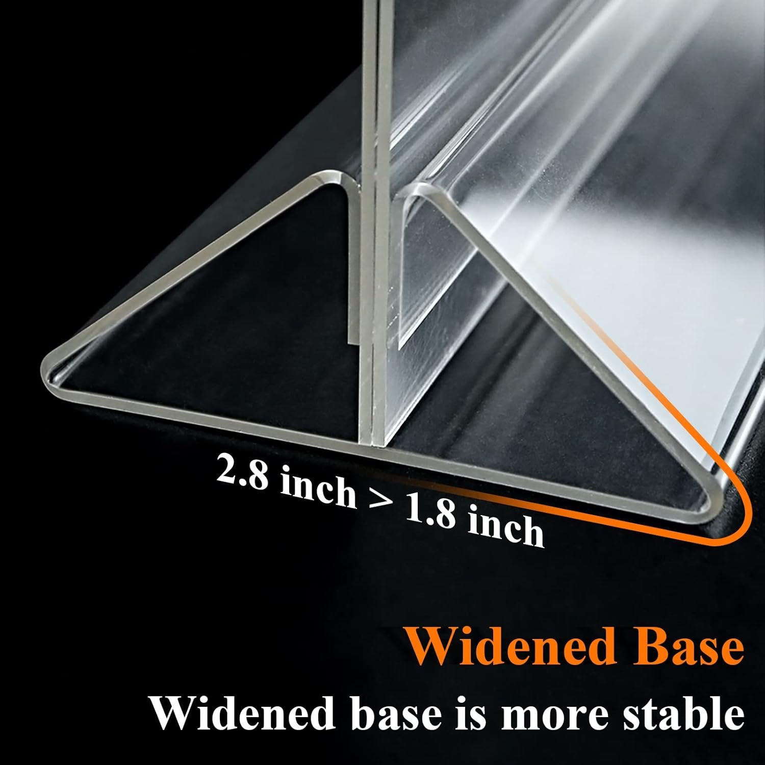 wholesale horizontal acrylic sign holder 8.5 x 11 - double sided t shape menu table stands, plastic paper flyer display stand, clear picture photo frames for wedding, office, store, restaurant (6 pack) factory & supplier oem odm