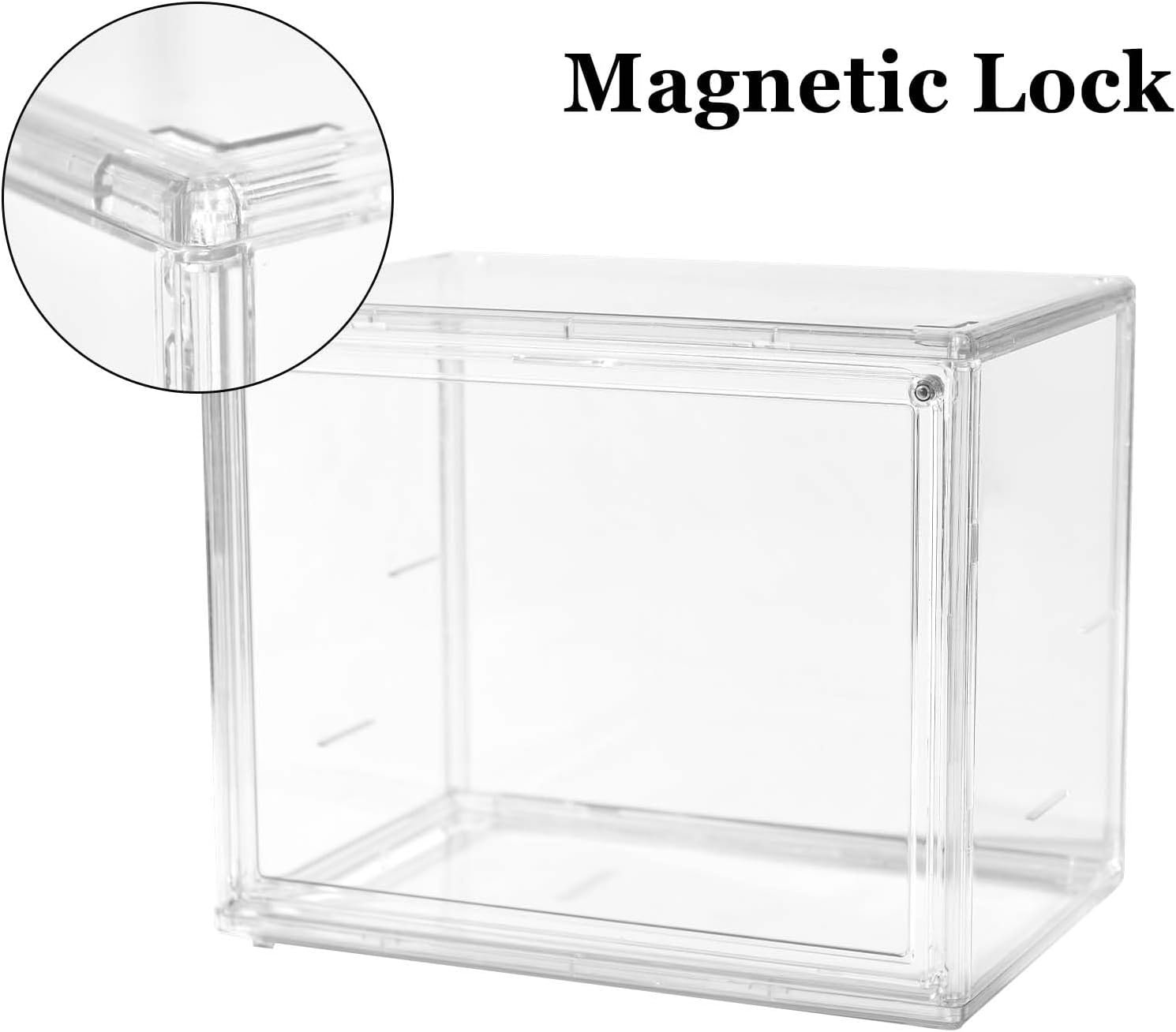 oem odm clear acrylic display case with magnetic attraction lid, purse storage box with magnetic door, plastic storage bins, large figures collectibles showcase, shoe box, bag organizer factory & wholesale supplier