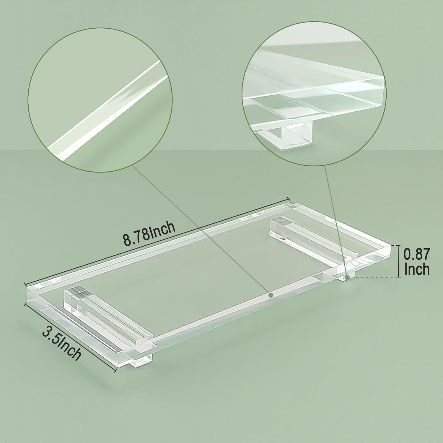 oem odm pedestal soap dish, acrylic soap tray for kitchen, soap bottle riser stand for kitchen sink, bathroom, clear factory & wholesale supplier