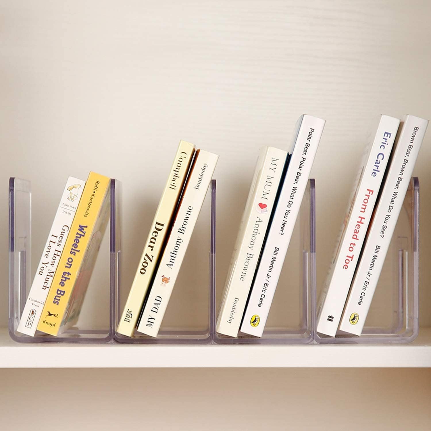 oem odm yageli clear acrylic desk file sorter purse/handbag organizer clutch divider mesh folder office supplies stand bookshelf (3 sections) (2pack-4sections) factory & wholesale supplier