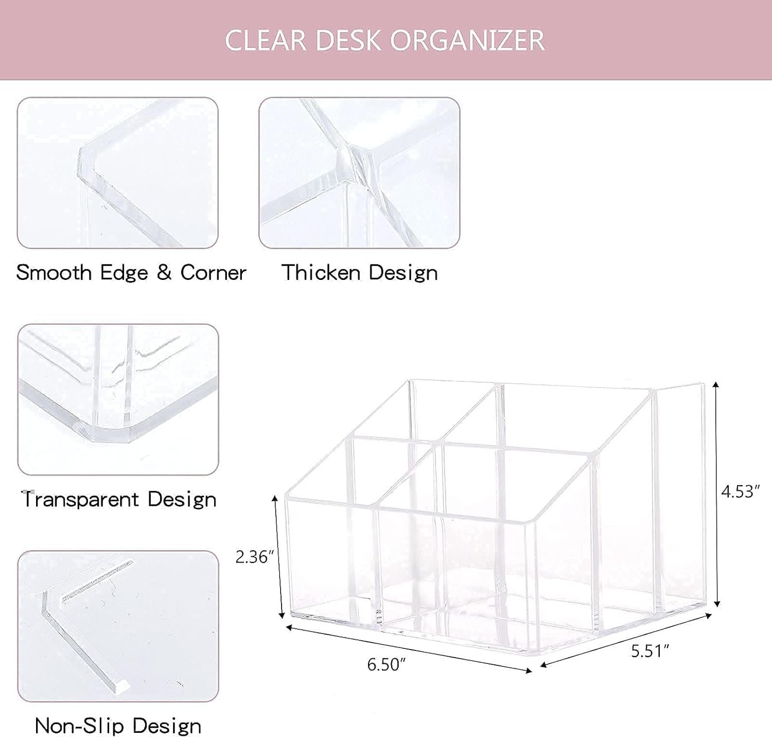oem odm yesesion clear pen holder, pen organizer for desk, pencil cup for home office, school supplies, art stationery, desktop storage and accessorizes for card, marker, remote control factory & wholesale supplier