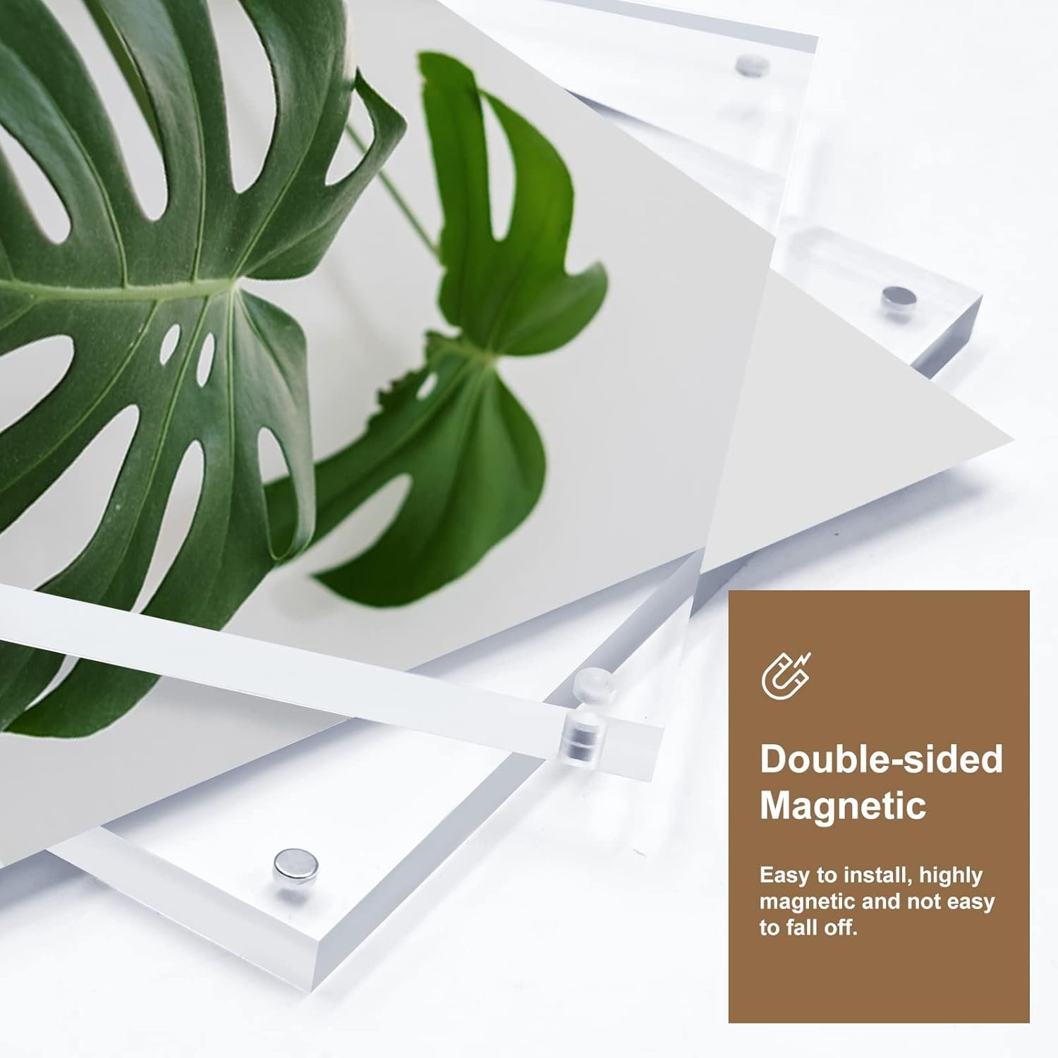 wholesale egofine 4x6 acrylic frames 6 pack, 20mm thicker frameless clear picture frames, double sided magnetic picture frames, free standing desktop display factory & supplier oem odm