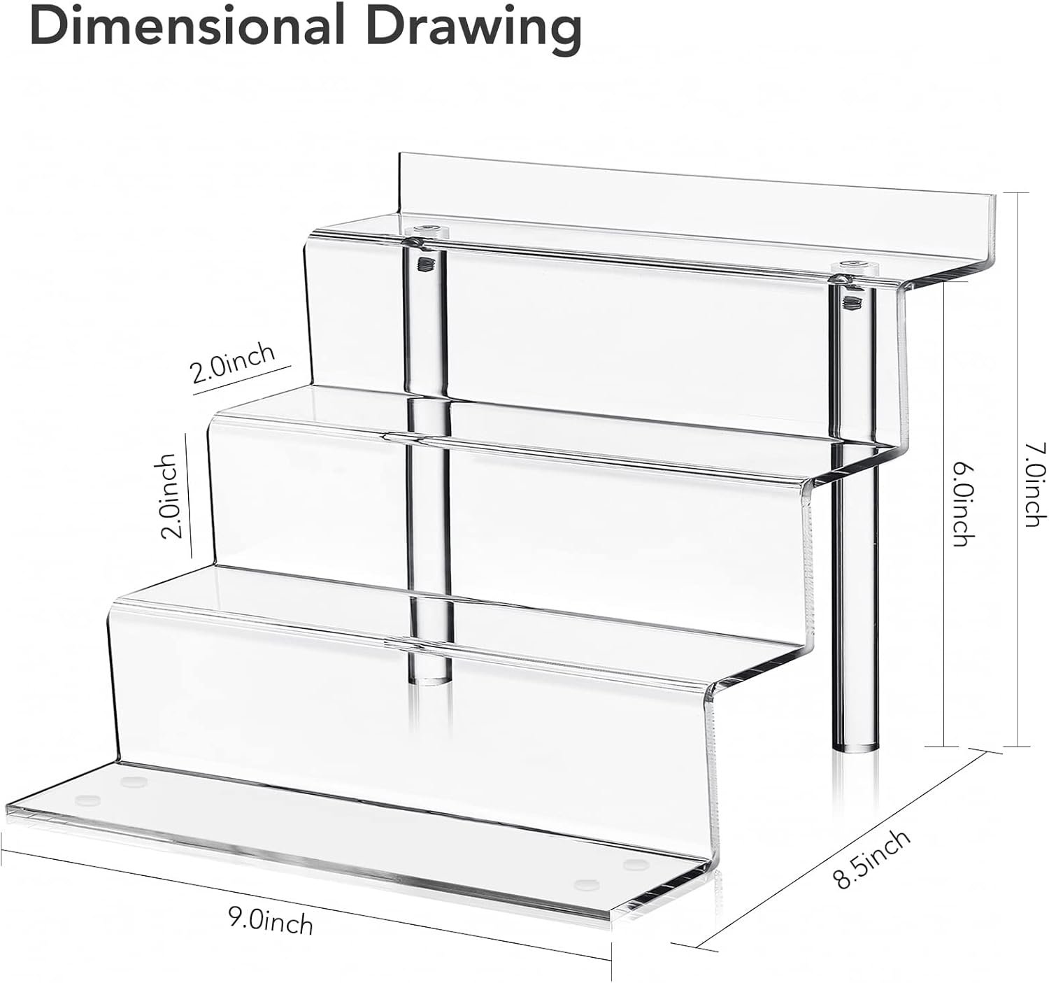 wholesale 12 inch acrylic shelf, 4 tier perfume and cologne organizer, funko pop shelves tiered riser display stand, acrylic display for decoration factory & supplier oem odm