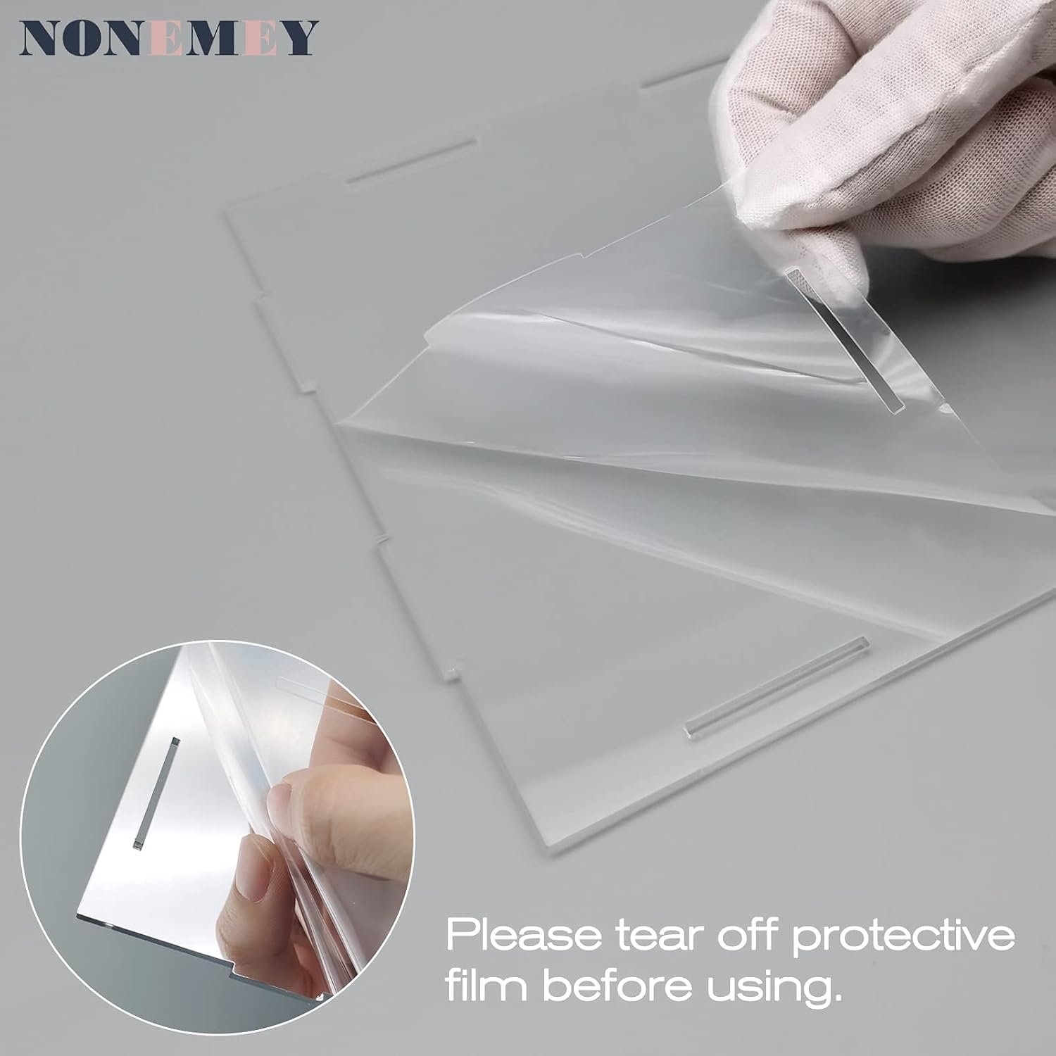 wholesale nonemey mirrored clear acrylic display case assemble countertop box stand organizer dustproof protection showcase acrylic display stands for collectibles (10×6×14inch；25×15×35cm) factory & supplier oem odm