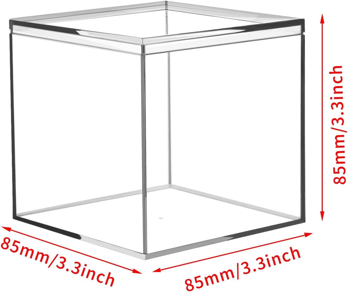 oem odm acrylic boxes for display, 3.3x3.3x3.3 inches 4 pack clear plastic favor boxes, small square cube storage containers for candy, jewelry, pill and tiny items factory & wholesale supplier