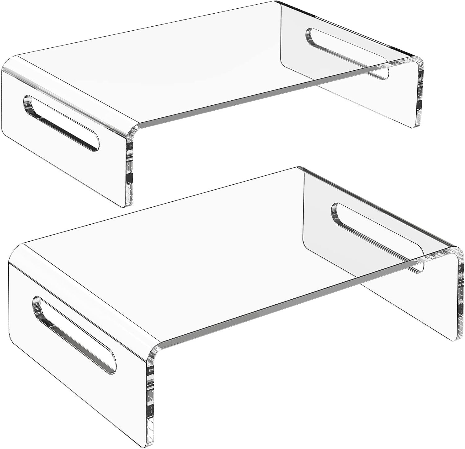 oem odm zimilar 2 pack monitor stand riser, acrylic monitor stand for computer, laptop, printer, notebook, premium clear laptop stand acrylic monitor riser for home office, monitor stands for 2 monitors factory & wholesale supplier