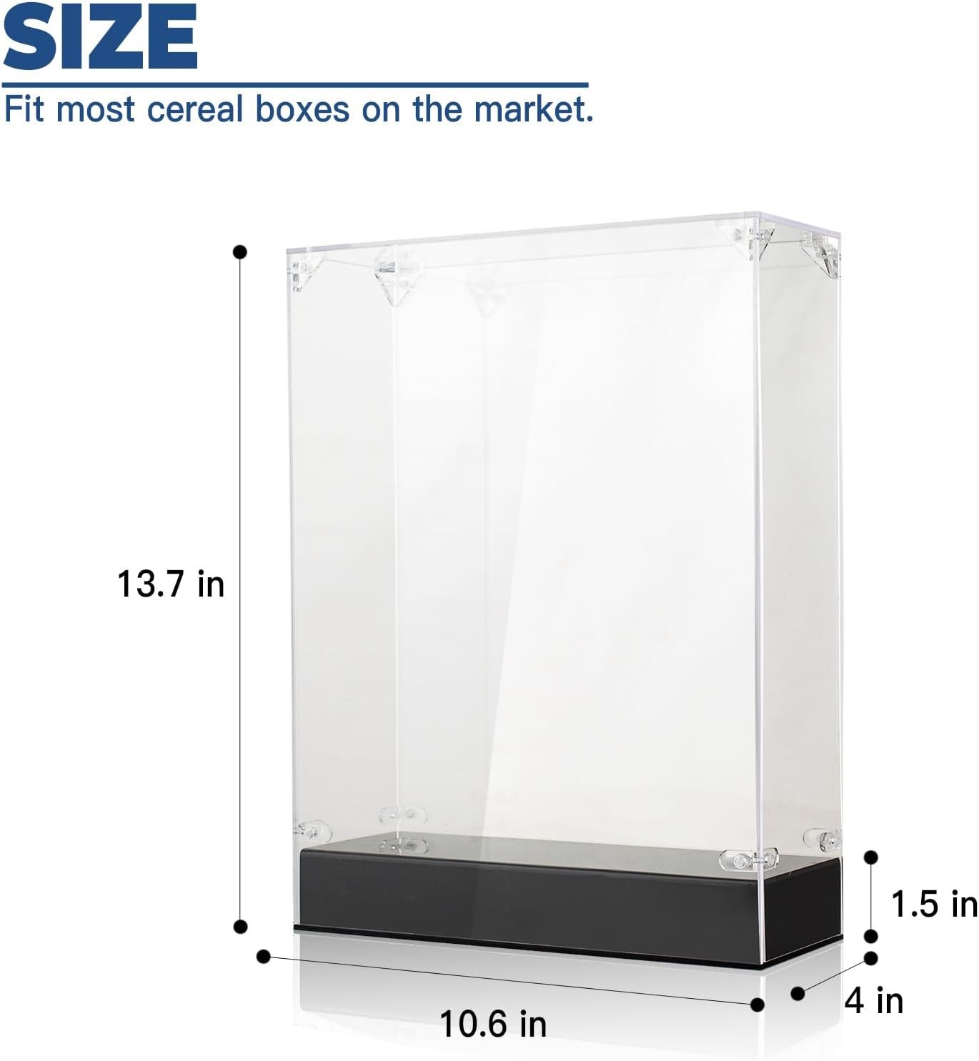 oem odm cereal box display case, 10.6 x 4 x 13.7 clear acrylic display box memorabilia display case & storage sports factory & wholesale supplier