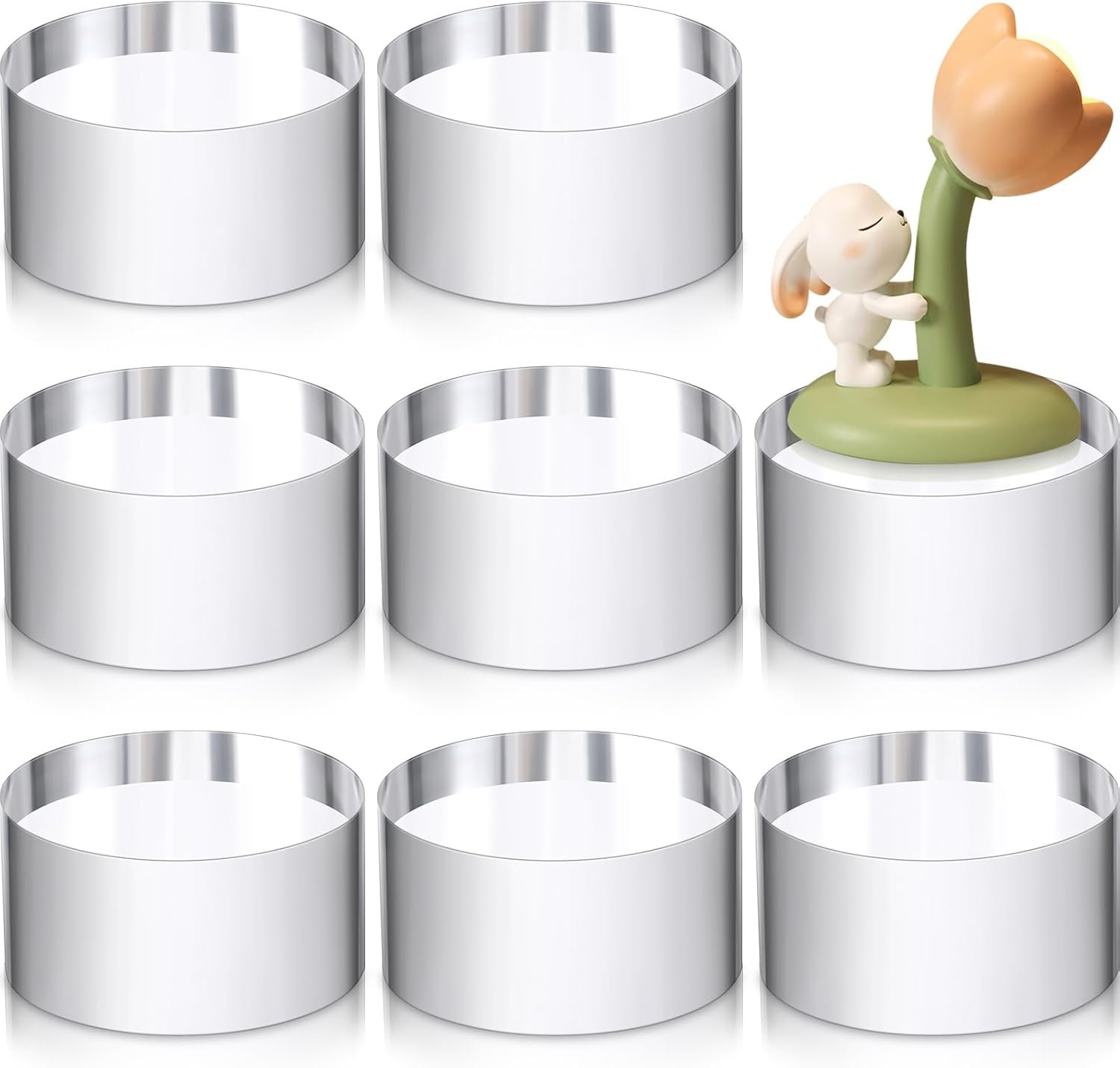 oem odm remerry 8 pcs acrylic round blocks for display clear polished blocks for display clear acrylic edge polished base display riser for table showing cosmetics collectibles figures (2 x 2 x 1 inches) factory & wholesale supplier