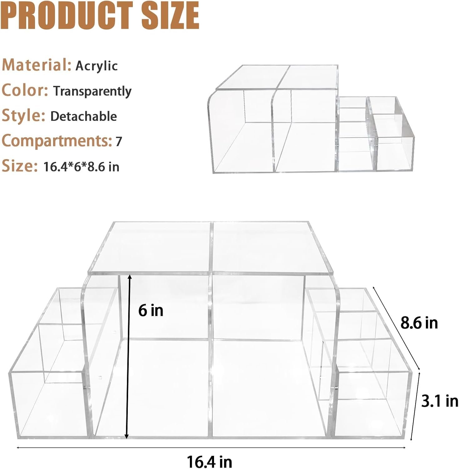 oem odm diaper caddy, baby changing table organizer, detachable clear acrylic diaper storage for wipe dispenser, wipe warmer and other diapering essentials factory & wholesale supplier