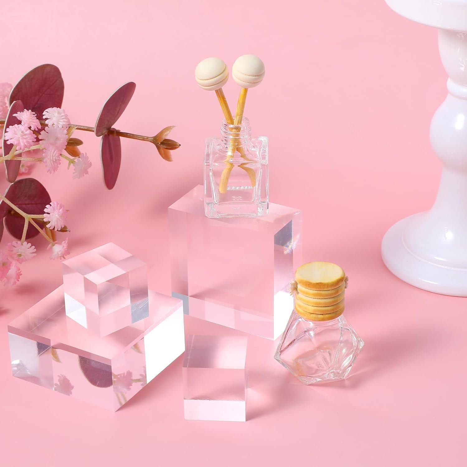 wholesale 16pcs acrylic blocks for display,clear polished square acrylic cubes for display jewelry photography craft displays ring displays case bases(2 x 2 x 1 inch,1 x1 x 1 inch,two sizes) factory & supplier oem odm
