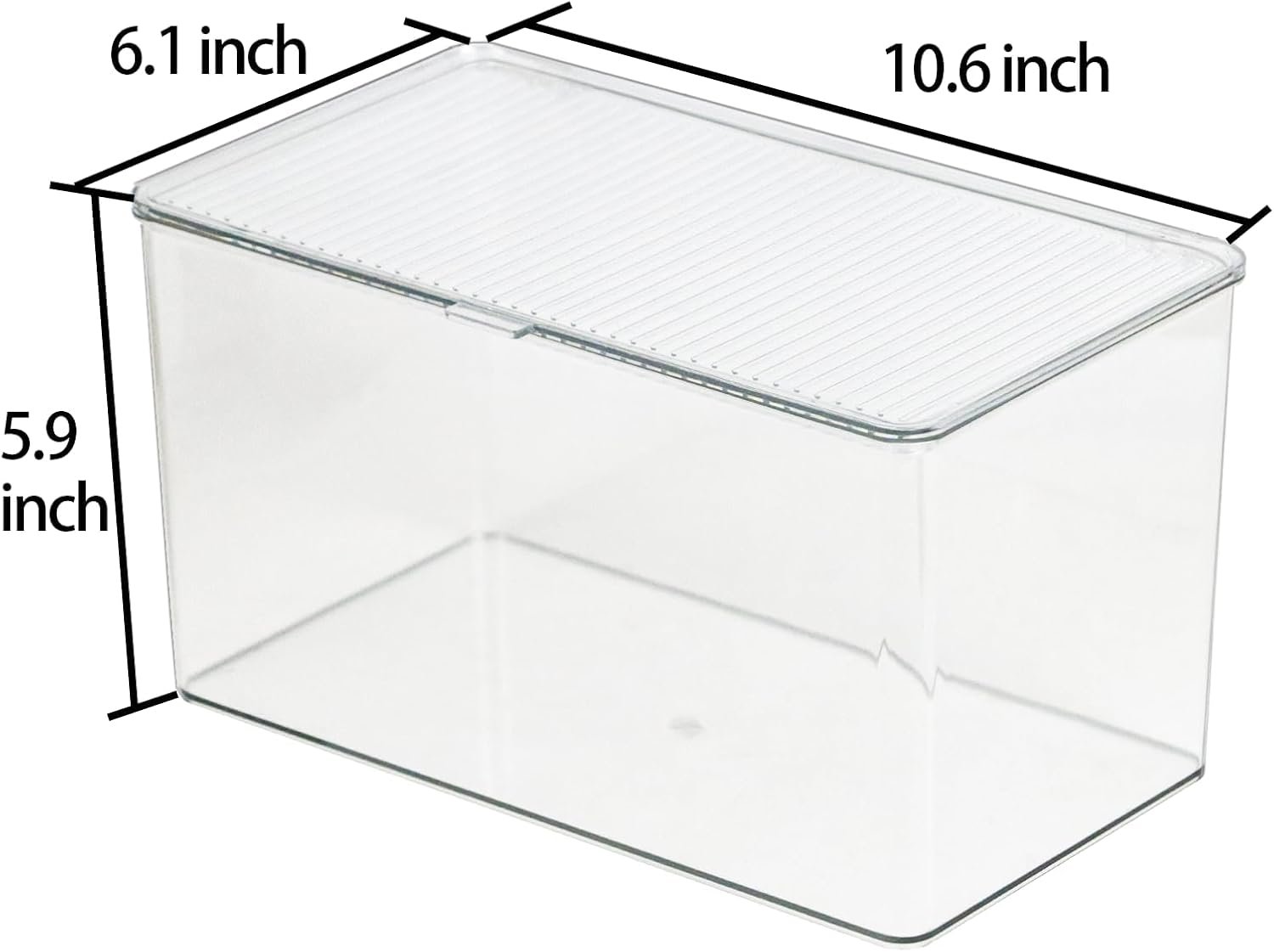 oem odm clear plastic storage bin with lid, organizer for pantry, office, bathroom, kitchen, snack, tea bag, coffee container (large) factory & wholesale supplier