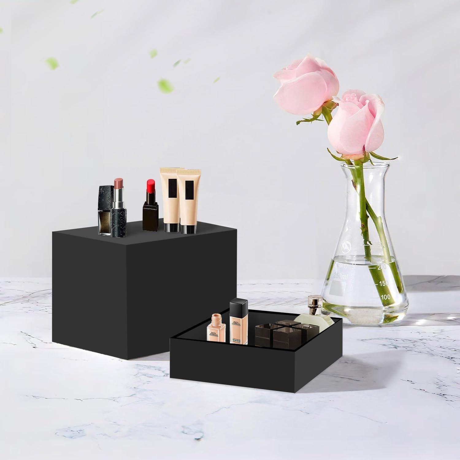oem odm gowing buffet risers, food display risers for party, black food risers for buffet dessert table, risers for display decorative for food, black acrylic boxes for food display, 3pcs 6''x7''x8'' factory & wholesale supplier