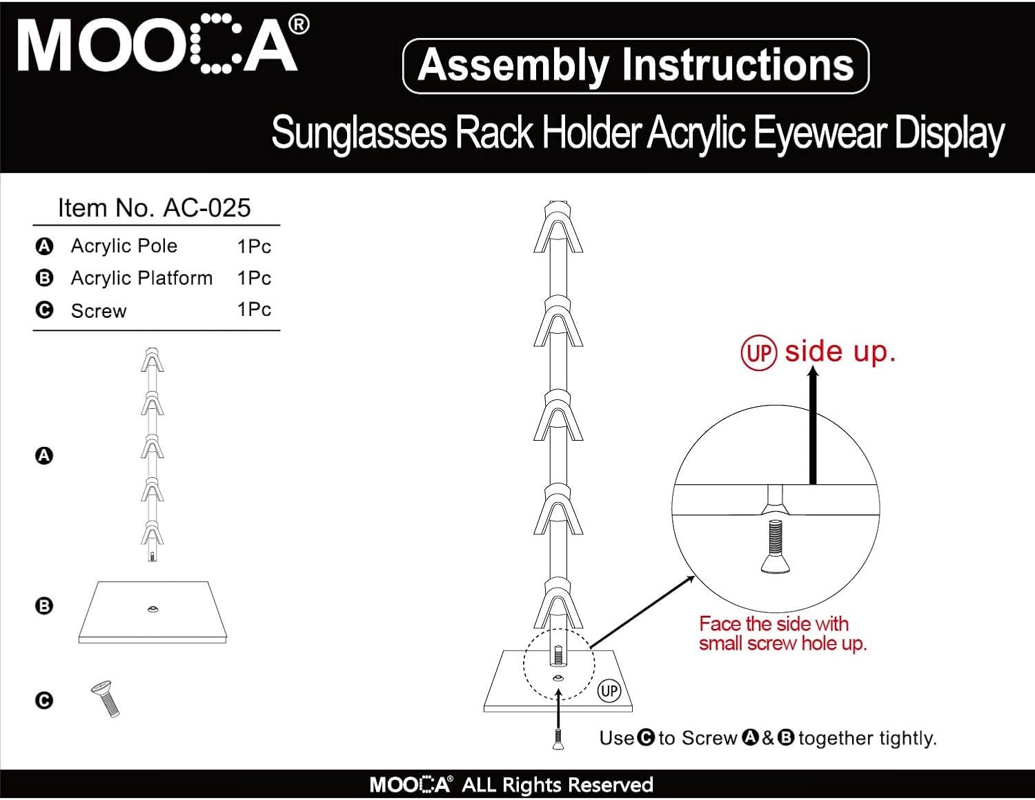 wholesale mooca 2 pcs set premium acrylic sunglass organizer, glasses holder, sunglass holder, glasses stand, eye glass holder, 5 frames for each factory & supplier oem odm