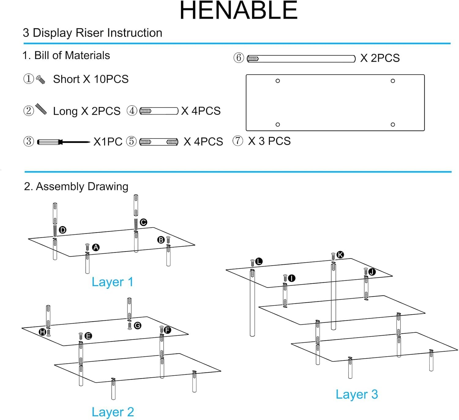 oem odm 2pcs acrylic display risers, 3 tier clear cupcake stand risers, organizer for perfume, funko pop, food, tabletop use factory & wholesale supplier