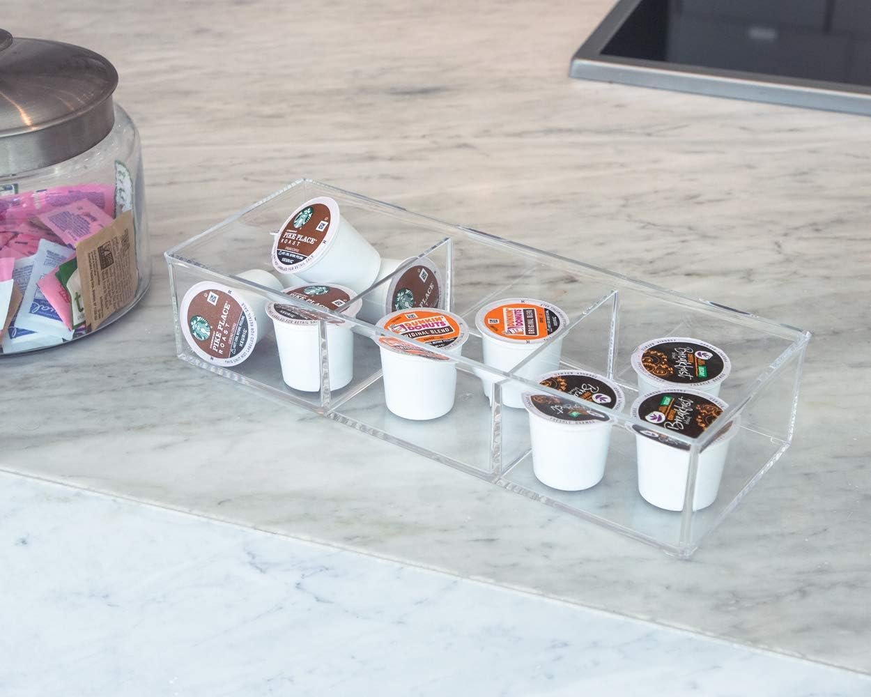 oem odm isaac jacobs large 3-compartment acrylic stackable organizer (12.9