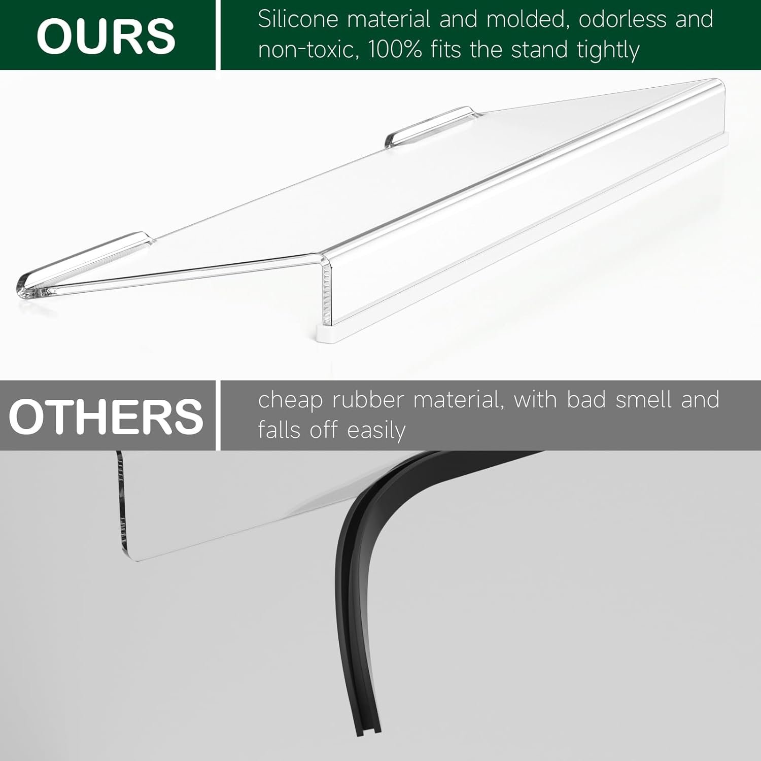 oem odm computer keyboard stand holder - ergonomic acrylic keyboard stand for desktop comfortable keyboard tray riser with silicone anti-slip strip for home school office desk accessory, clear factory & wholesale supplier