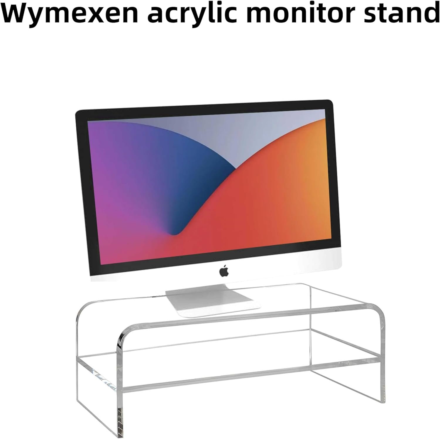 oem odm acrylic monitor stand, 2 tier computer monitor stand riser，16/20 inch acrylic computer monitor stand riser for imac, pc, desktop, laptop, tv screen with extra storage space home office factory & wholesale supplier