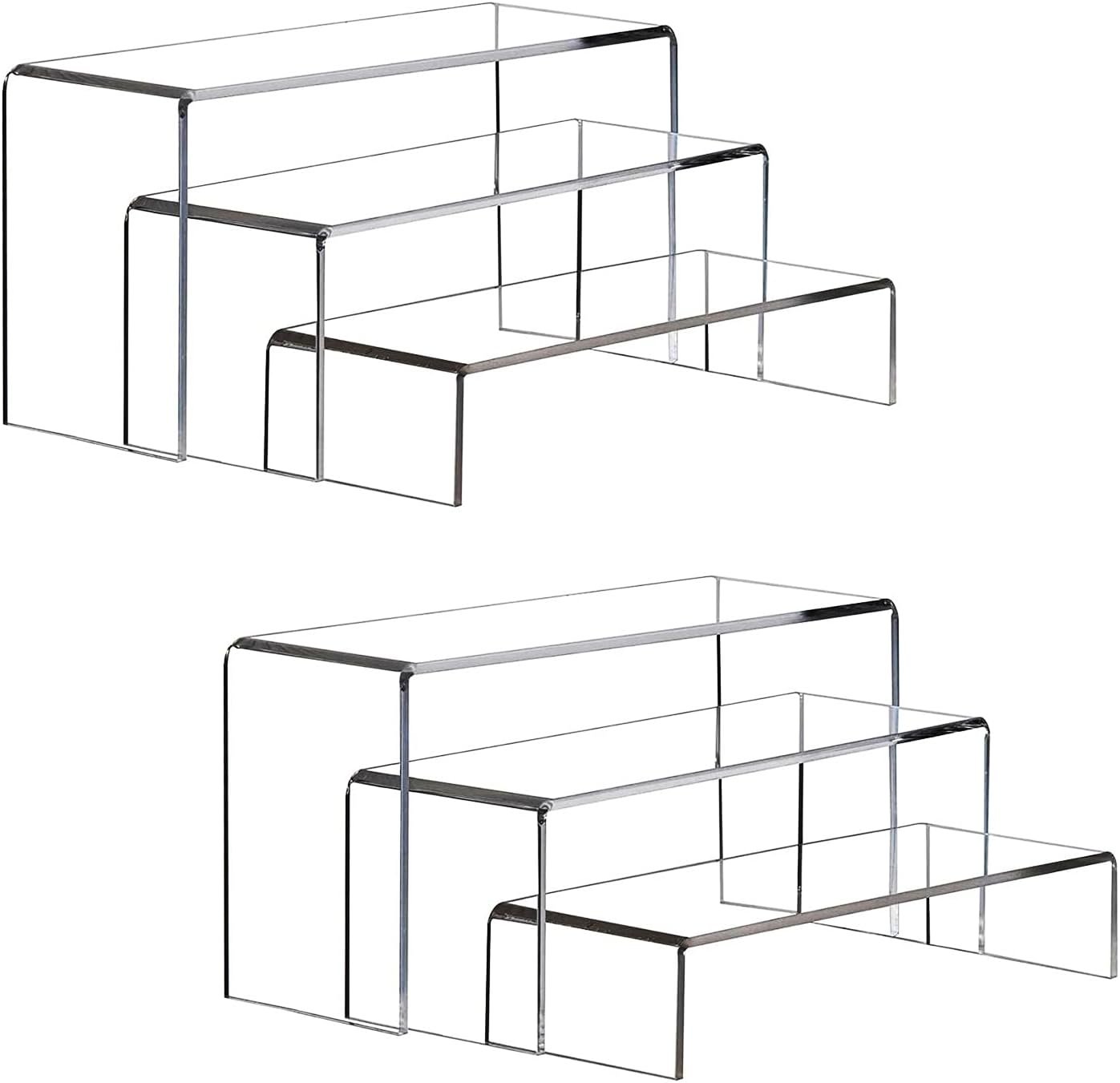 oem odm acrylic riser, 2 set clear acrylic display risers , tansparent riser display stands, large acrylic display stands for organize and decoration factory & wholesale supplier