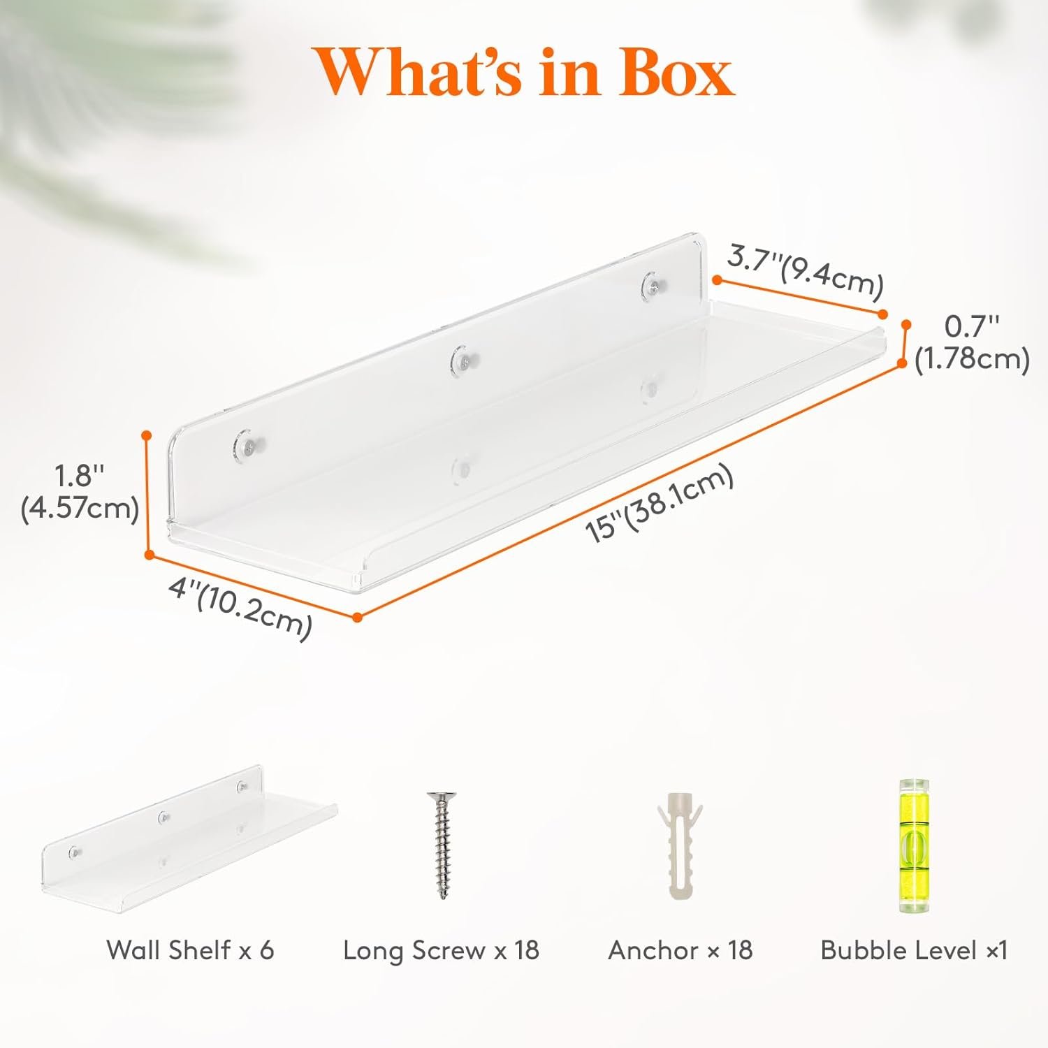 wholesale lifewit floating shelves for wall, 6 pack 15