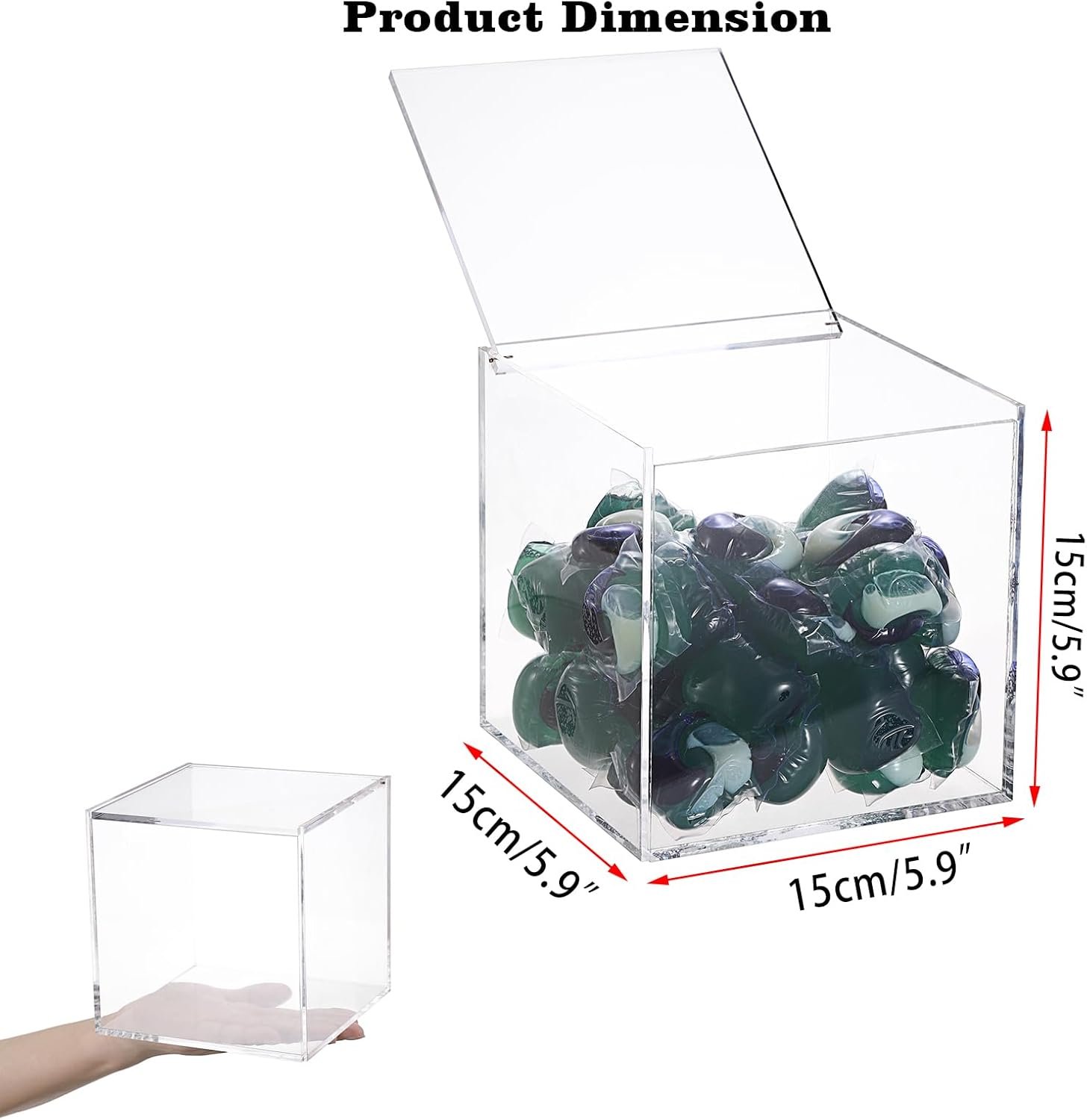 oem odm sumnacon laundry pods container clear laundry containers for organizing sturdy dryer ball holder with lid acrylic storage containers pratical dishwasher pods container for laundry room,coffee,office factory & wholesale supplier