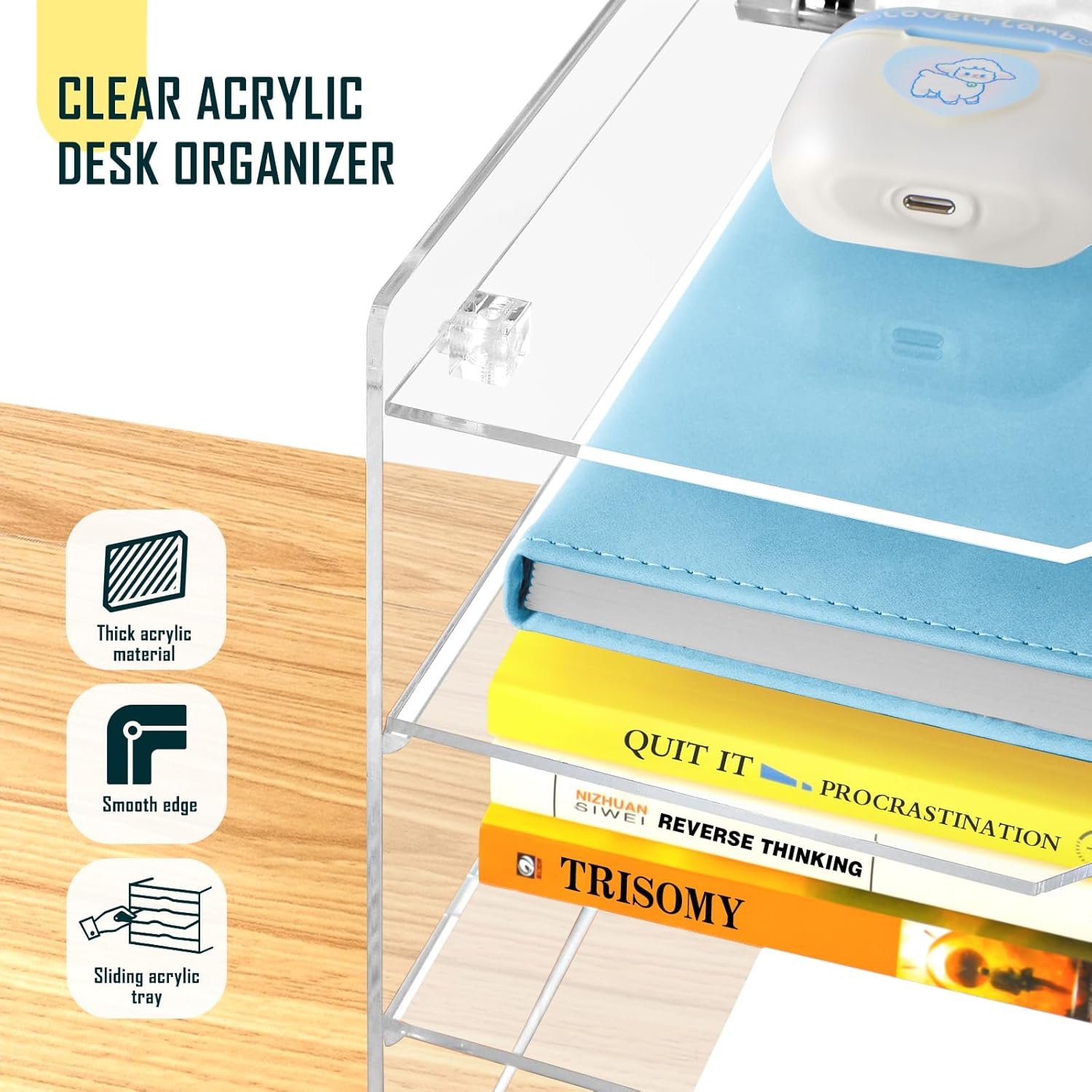 oem odm kku 5 tier clear acrylic desk organizer - letter tray paper file desk organizer and accessories for office supplies factory & wholesale supplier