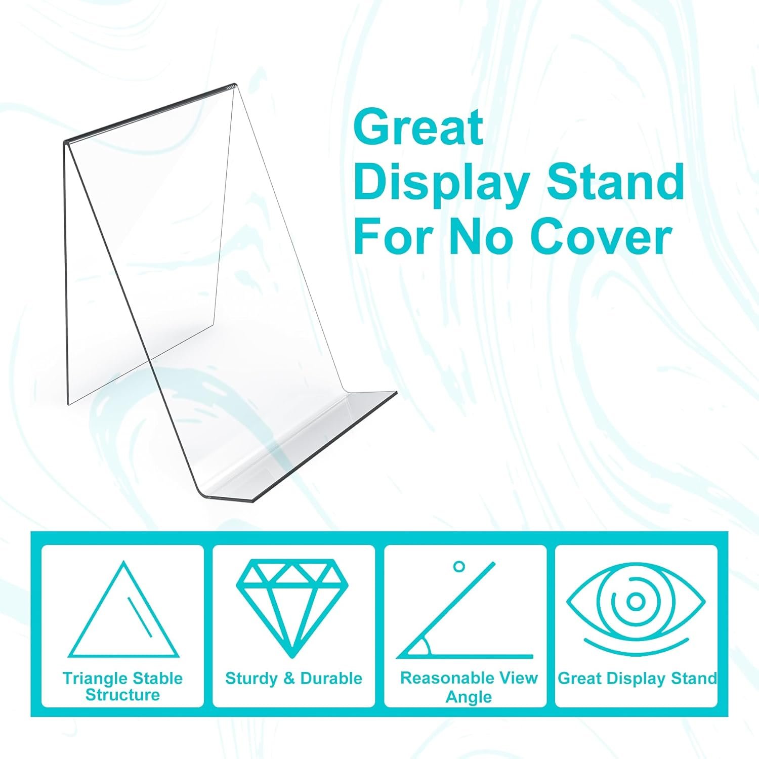 wholesale boloyo acrylic book stand without ledge,6 inch 4pc clear acrylic display easel transparent display stand holder tablet holder for displaying pictures,books,artworks, cds factory & supplier oem odm