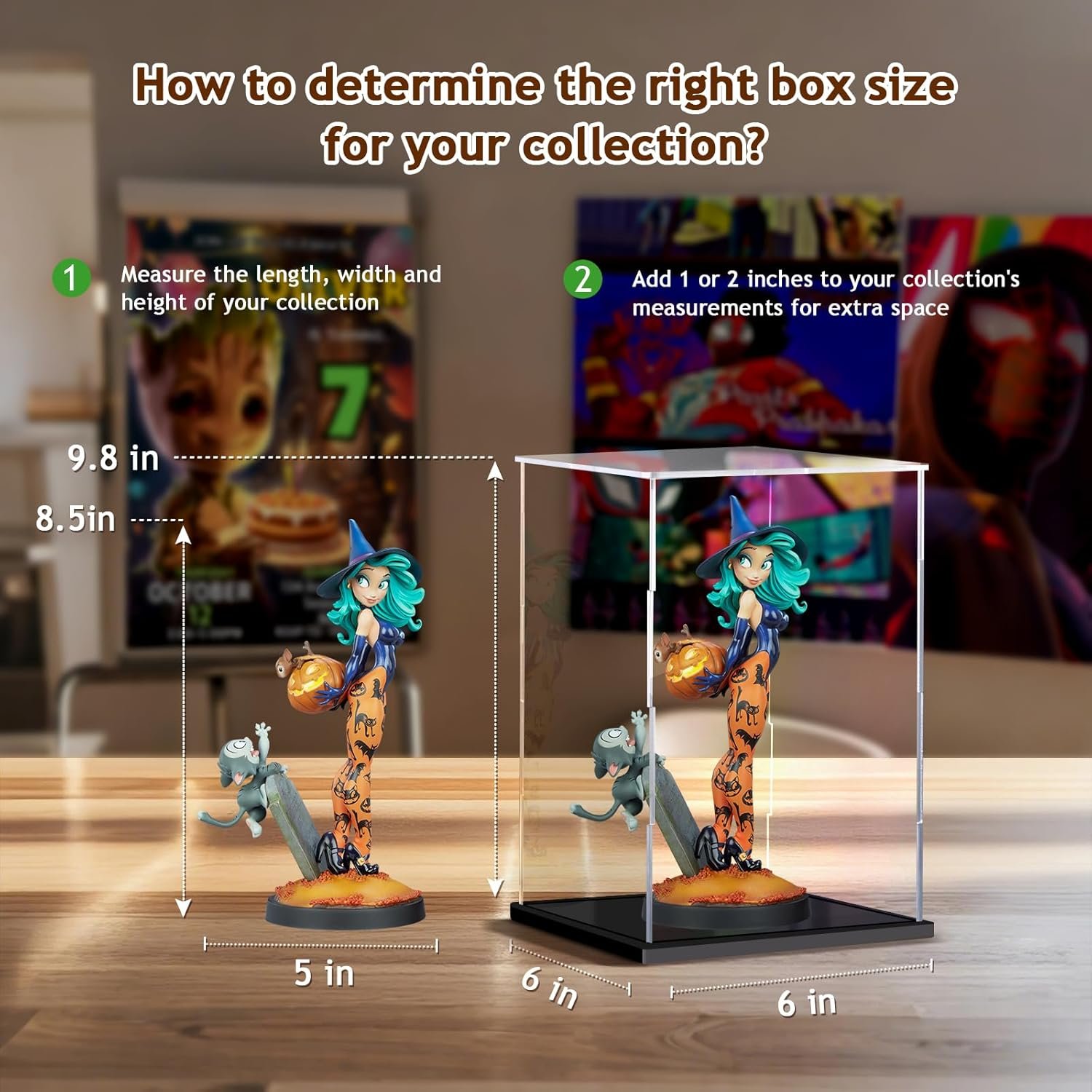 wholesale clear acrylic display case for collectibles assemble doll display case alternative showcase for lego action figures model statues home storage (8x8x12 inch; 20x20x30 cm) factory & supplier oem odm
