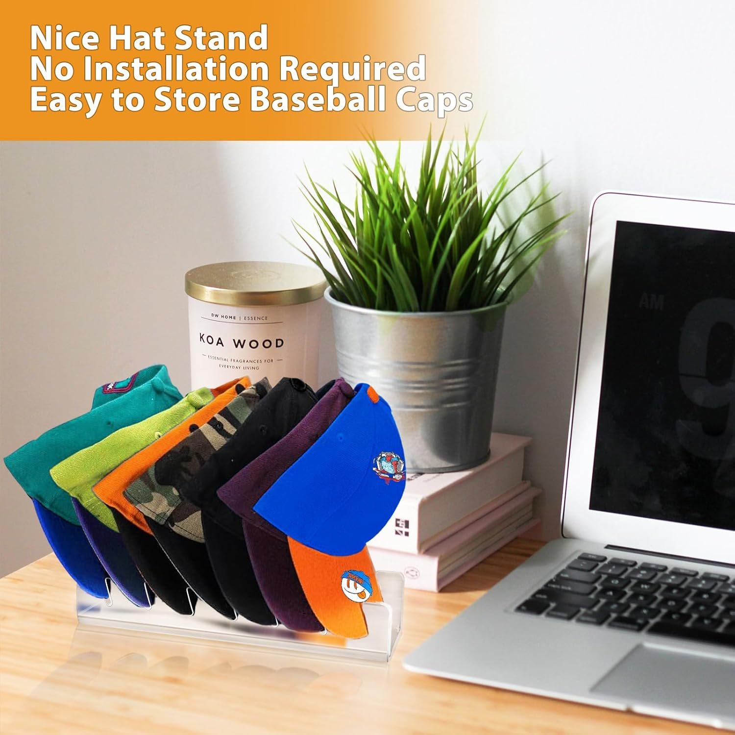 oem odm 2pcs hat stand for baseball caps, no install acrylic hat organizer for 14 baseball caps, hat racks for baseball caps display hat holder for bedroom factory & wholesale supplier