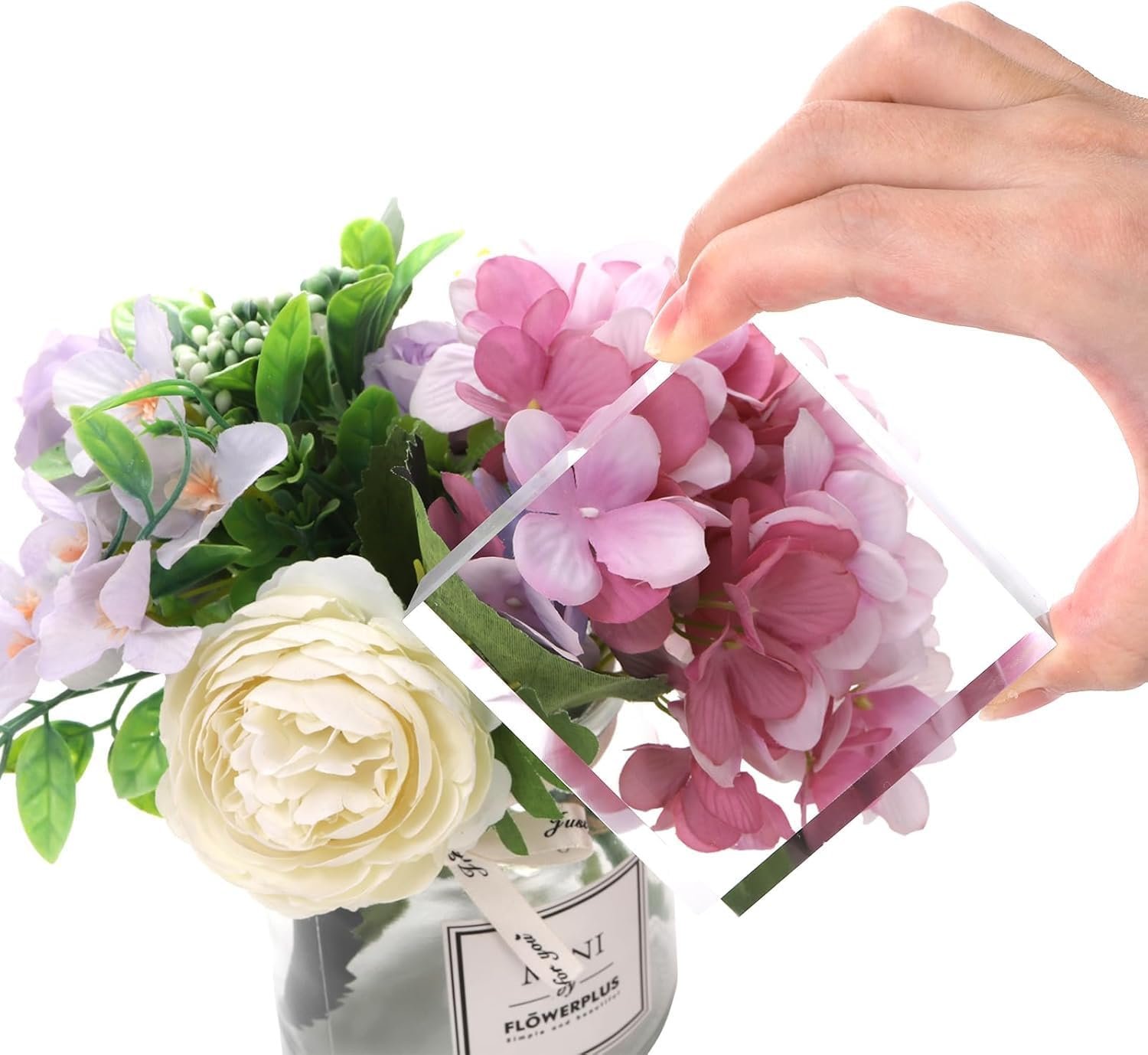wholesale hacaroa 6 pieces acrylic square display block, 3 x 3 x 1 inches clear polished acrylic cube risers, solid jewelry display pedestal stand showcase holder base for ring, perfume, photography props factory & supplier oem odm