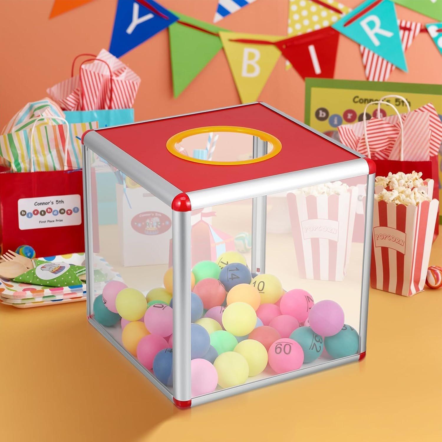 oem odm 1pc clear acrylic donation boxes raffle ballot box metal dedication box suggestion storage box red donation box for voting charity contests factory & wholesale supplier