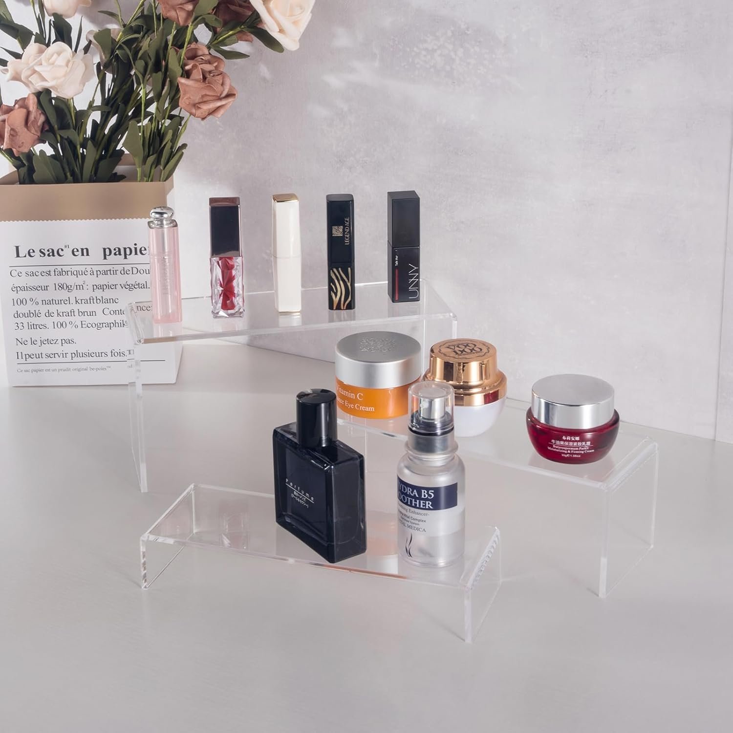 oem odm acrylic riser, 2 set clear acrylic display risers , tansparent riser display stands, large acrylic display stands for organize and decoration factory & wholesale supplier