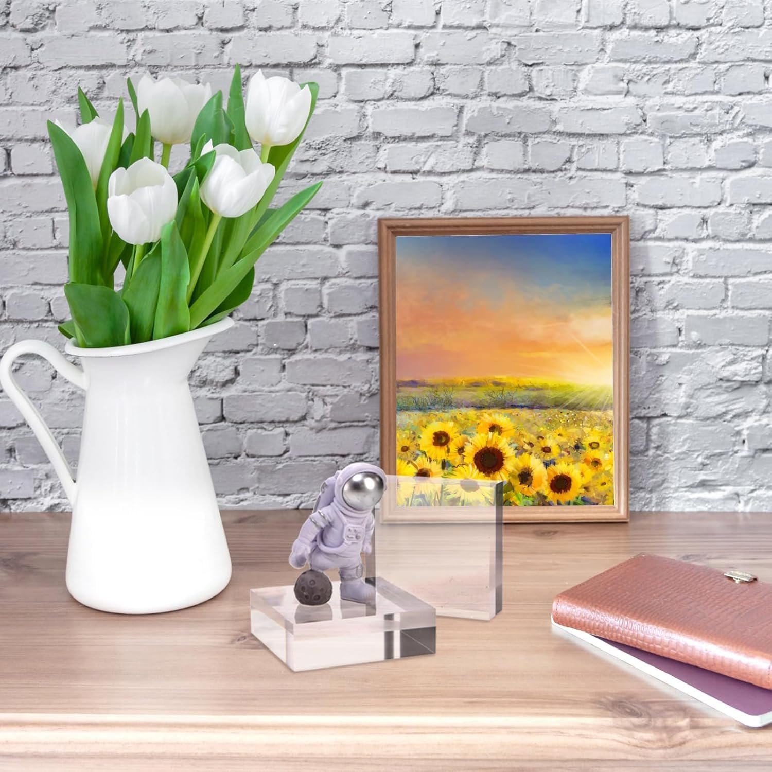 wholesale hacaroa 6 pieces acrylic square display block, 3 x 3 x 1 inches clear polished acrylic cube risers, solid jewelry display pedestal stand showcase holder base for ring, perfume, photography props factory & supplier oem odm