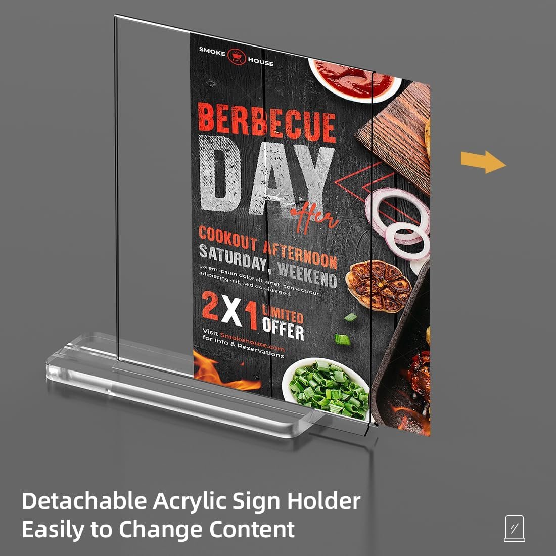 wholesale acrylic sign holder 8.5 x 11 clear sign display t shape table paper stands for home wedding office school restaurant (6 pack) factory & supplier oem odm