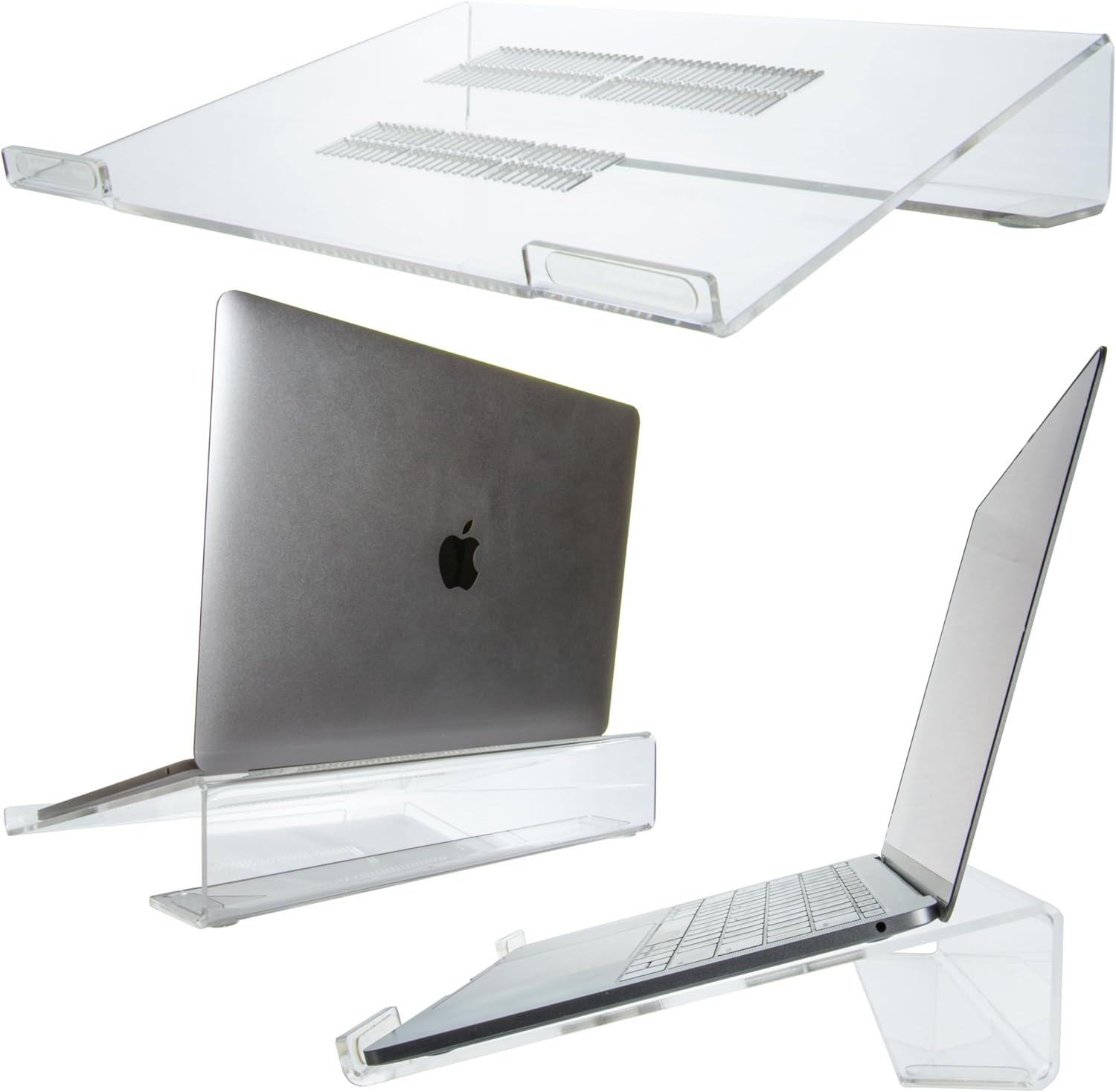 oem odm duraclear acrylic laptop stand for desk - ergonomic 2.5