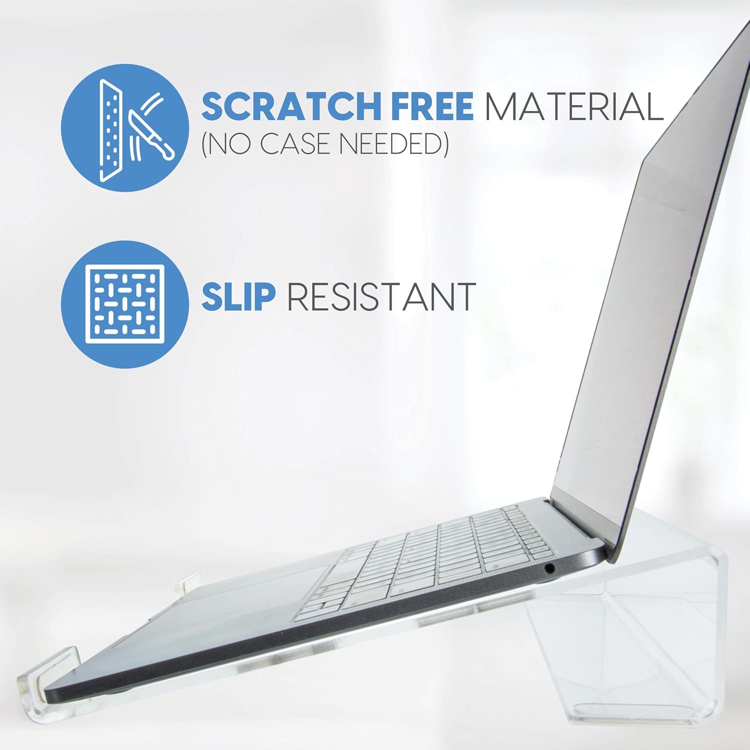 oem odm duraclear acrylic laptop stand for desk - ergonomic 2.5