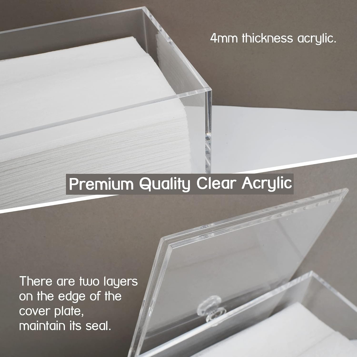 oem odm dryer sheet holder, dispenser, acrylic container storage box for laundry room organization, holds sheets, balls, clothes pins, laundry pods factory & wholesale supplier