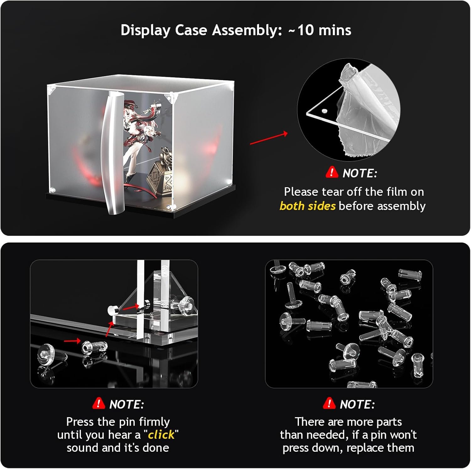 oem odm acrylic display case for collectibles assemble clear acrylic display box for lego alternative glass case for showcasing figures doll toys home storage(10x10x10 inch, 25x25x25 cm) factory & wholesale supplier