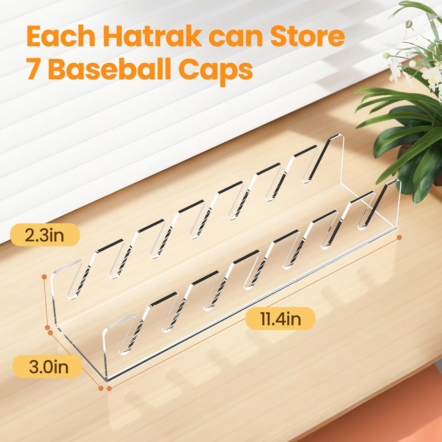 oem odm nicetree hat organizer for baseball caps, 2 pcs no install acrylic hat racks for 14 baseball caps storage, hat stand for baseball caps display and organizer for dresser, bedroom, closet, office factory & wholesale supplier