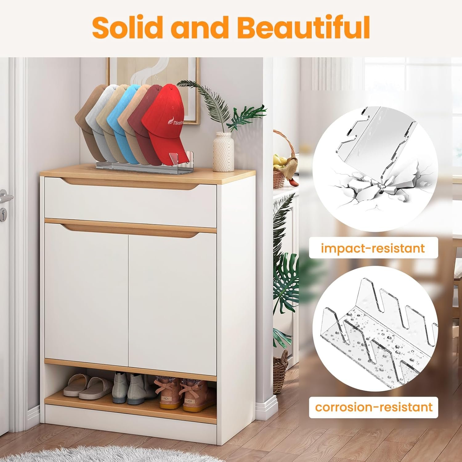 oem odm nicetree hat organizer for baseball caps, 2 pcs no install acrylic hat racks for 14 baseball caps storage, hat stand for baseball caps display and organizer for dresser, bedroom, closet, office factory & wholesale supplier