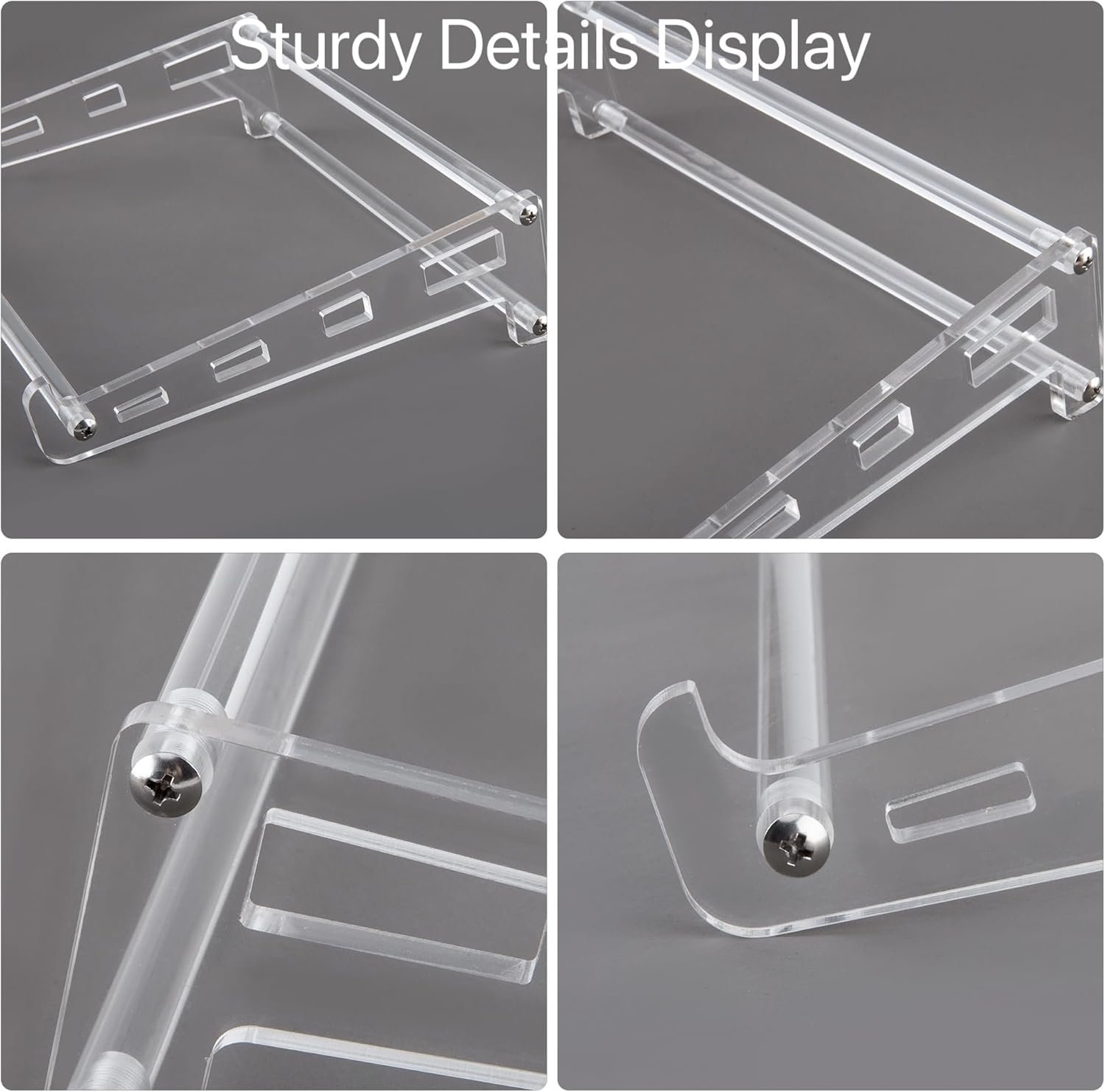 oem odm acrylic laptop stand for desk, clear ventilated computer stand holder for desk, ergonomic acrylic sturdy laptop riser compatible with macbook air pro dell lenovo thinkpad asus 9-16 inch factory & wholesale supplier