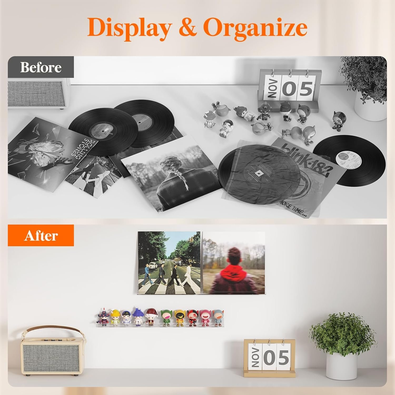wholesale lifewit floating shelves for vinyl record, 6 pack 12