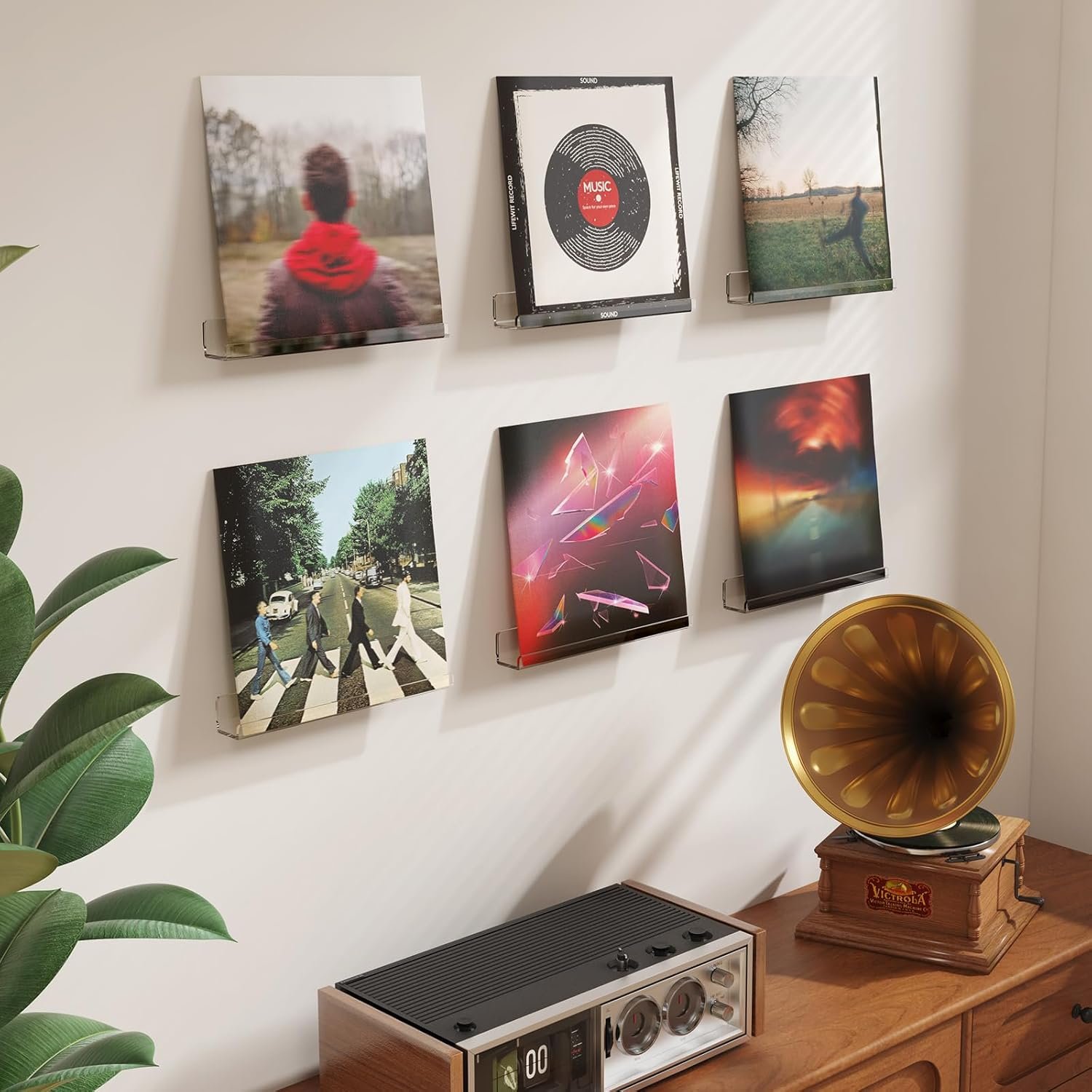 wholesale lifewit floating shelves for vinyl record, 6 pack 12