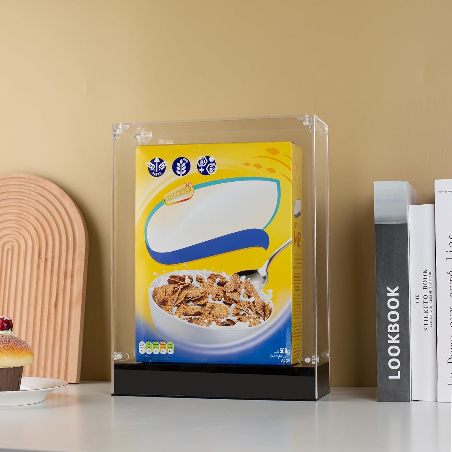 oem odm cereal box display case, 10.6 x 4 x 13.7 clear acrylic display box memorabilia display case & storage sports factory & wholesale supplier