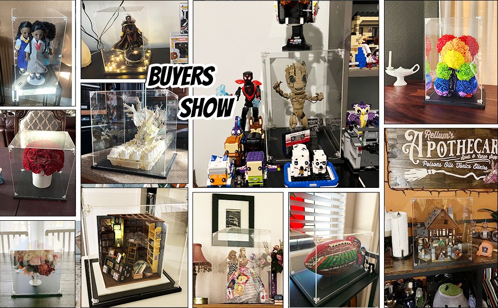oem odm acrylic display case for collectibles assemble clear acrylic display box for lego alternative glass case for showcasing figures doll toys home storage(10x10x10 inch, 25x25x25 cm) factory & wholesale supplier