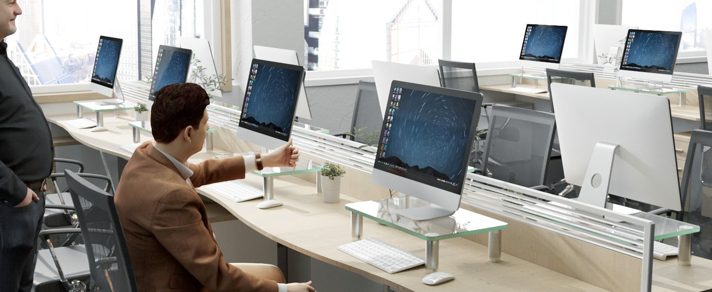 oem odm 2 pack computer monitor riser with height adjustable multi media desktop stand for flat screen lcd led tv, laptop/notebook/xbox one factory & wholesale supplier