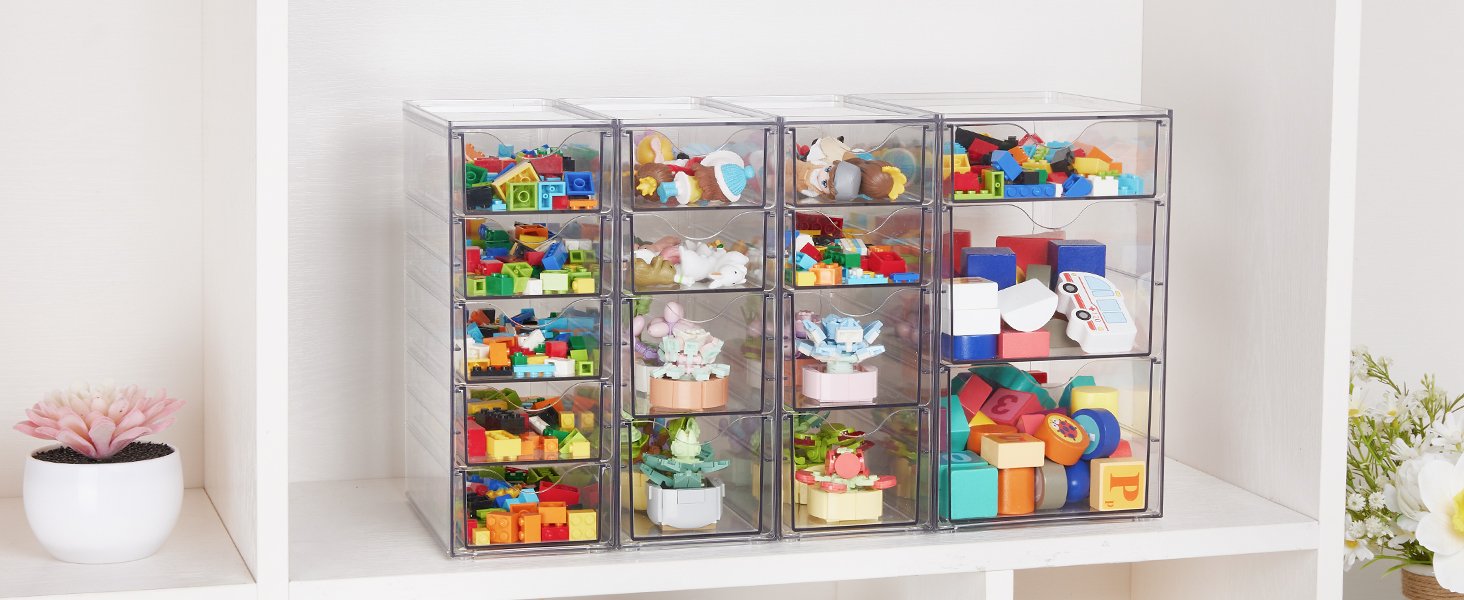 oem odm vtopmart acrylic organizer with 16 drawers (4 set),clear storage drawers for office supplies,desk organization and storage for makeup,jewelry,art crafts factory & wholesale supplier